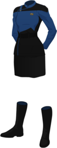 Class A Uniform - Female - Blue - Skirt.png